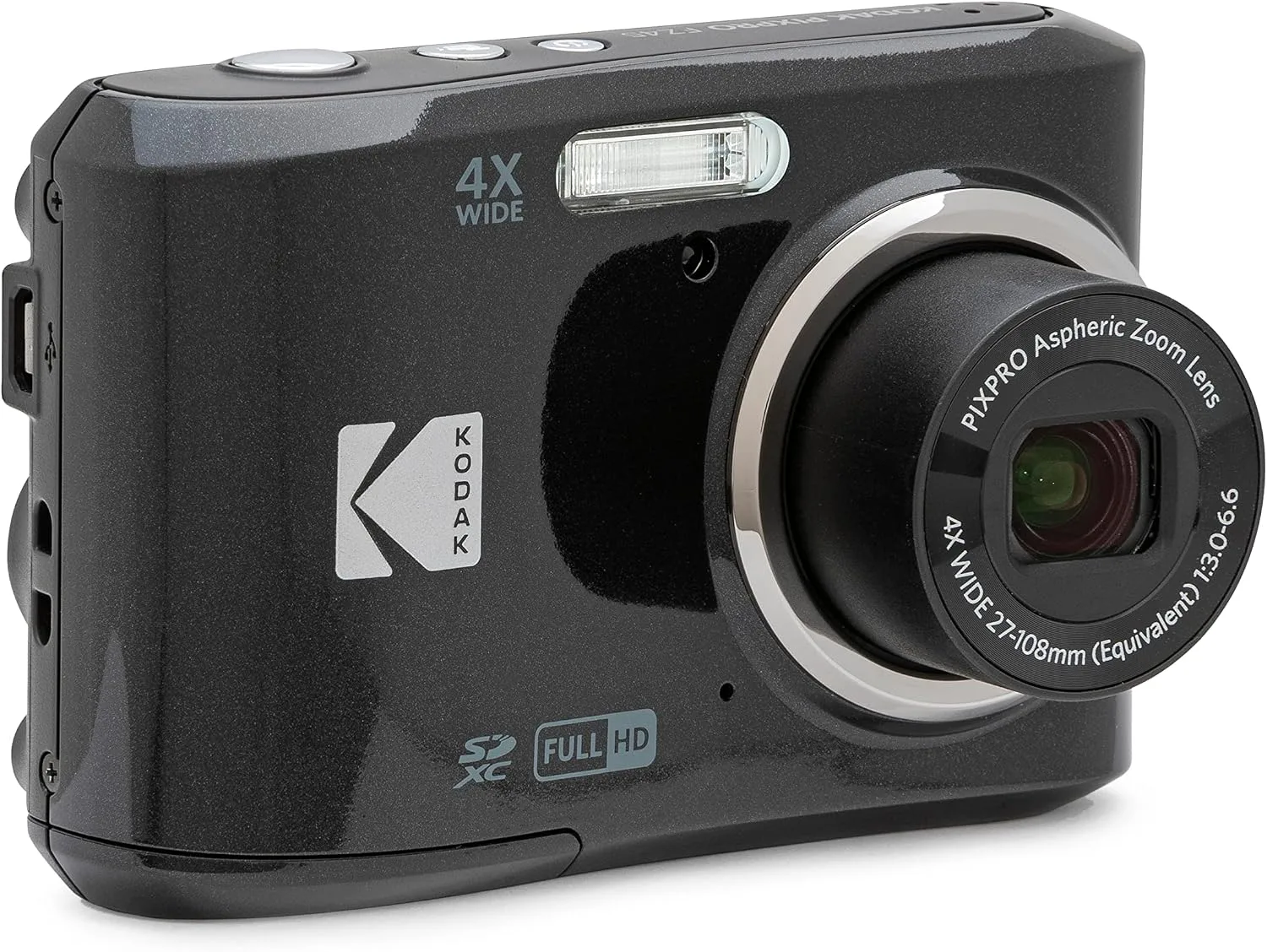 Kodak PIXPRO Friendly Zoom FZ45-BK 16MP Digital Camera with 4X Optical Zoom 27mm Wide Angle and 2.7" LCD Screen (Black)